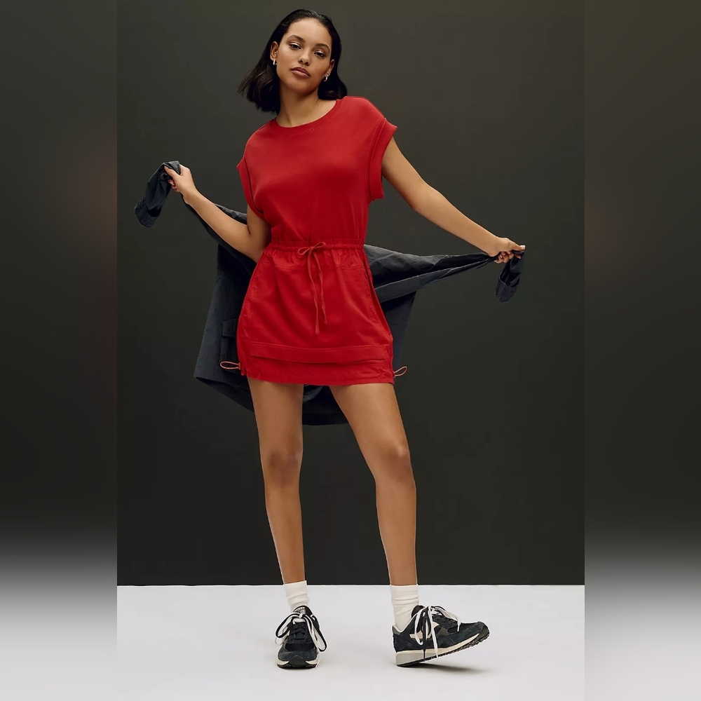 Anthropologie Red Mini Dress